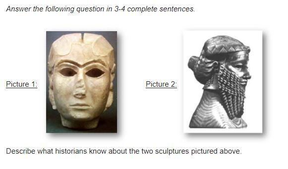 Describe what historians know about the two sculptures pictured above.-example-2