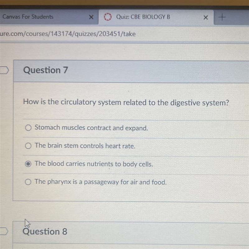 How is the circulatory system related to the digestive system?-example-1