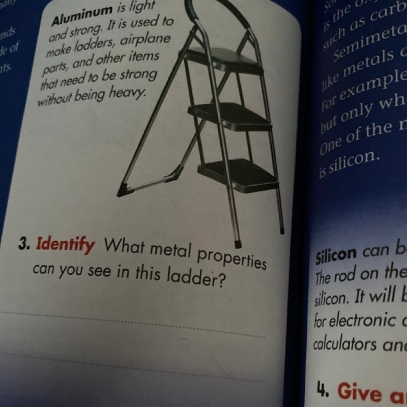 3. Identify What metal properties can you see in this ladder? i think aluminum and-example-1