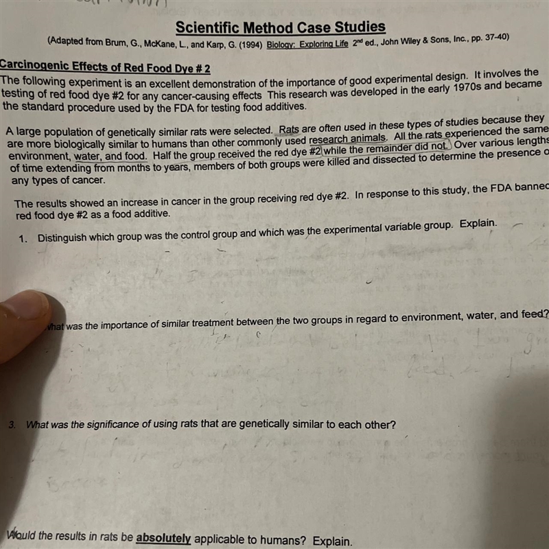 Read the paragraph my question is. Why didn’t researchers use a human population? Would-example-1