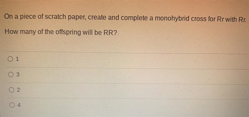 On a piece of paper (or anything you can use to solve this) complete a monohybrid-example-1