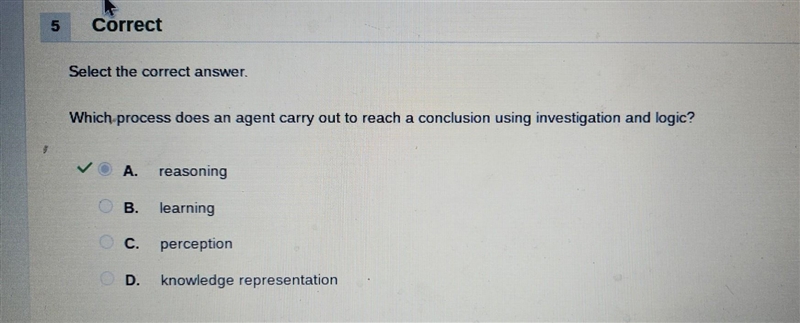 Which process does an agent carry out to reach a conclusion using investigation and-example-2