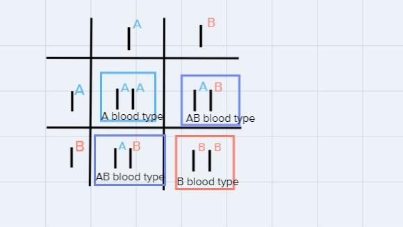 What blood types are possible for a child whose parents both have AB bloodtype?I. AII-example-1