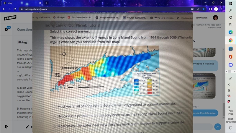 This map shows the extent of hypoxia in Long Island Sound from 1991 through 2009. (The-example-1