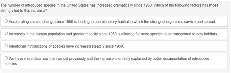 The number of introduced species in the United States has increased dramatically since-example-1