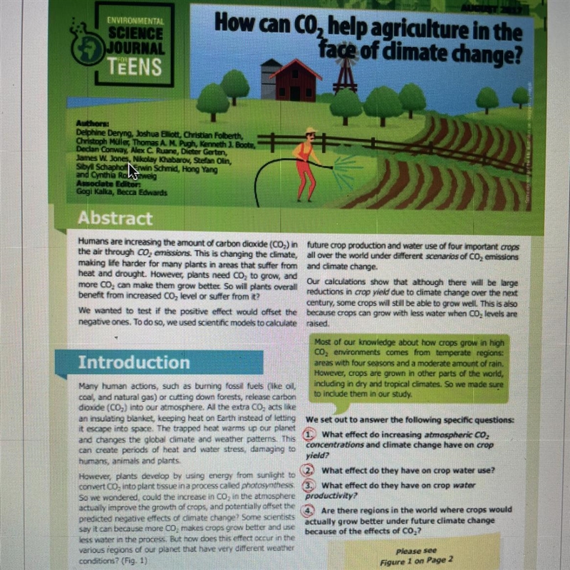 You read above that crops can grow using less water when there is more CO2 in the-example-1