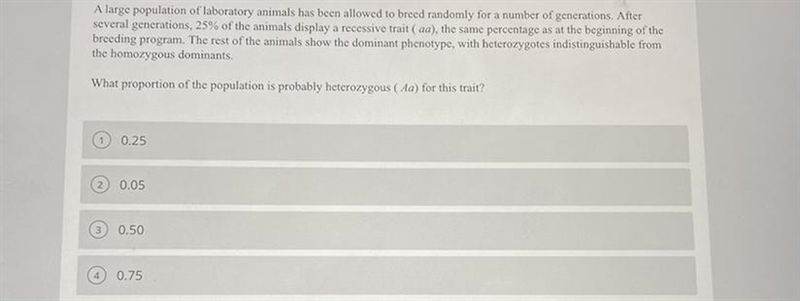 What proportion of the population is probably heterozygous (Aa) for this trait?-example-1