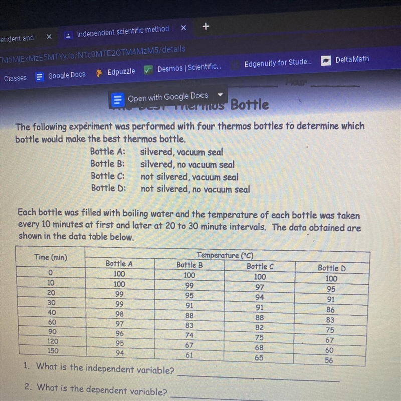 Independent and dependent variable?-example-1