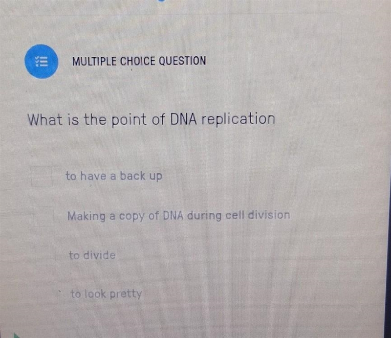 What is the point of DNA replication​-example-1