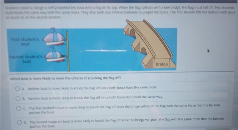 Students need to design a self propelled toy boat with a flag on its top. When the-example-1