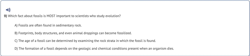 Which fact about fossils is MOST important to scientists who study evolution?-example-1