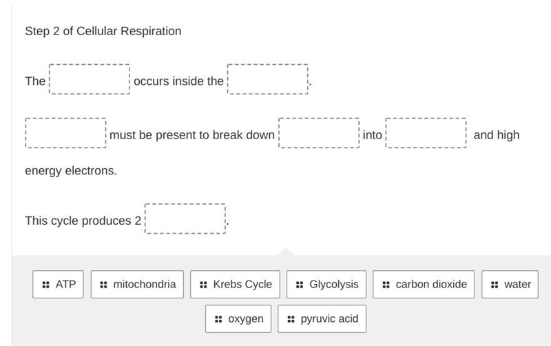 Biology- Fill in the blanks with the word bank provided in the picture. Two words-example-1