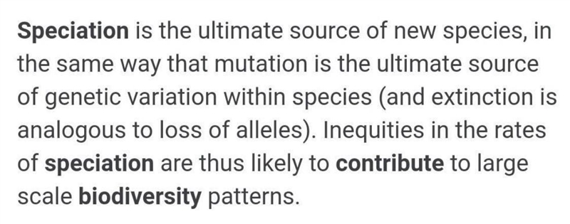 How have speciation events led to great biodiversity?-example-1