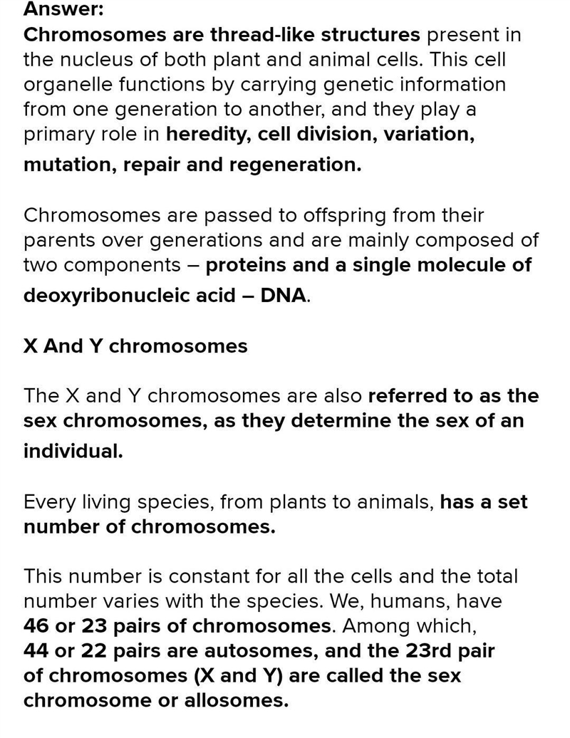 How do the x and y chromosomes differ-example-1