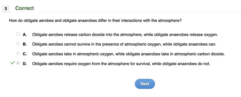 How do obligate aerobes and obligate anaerobes differ in their interactions with the-example-1