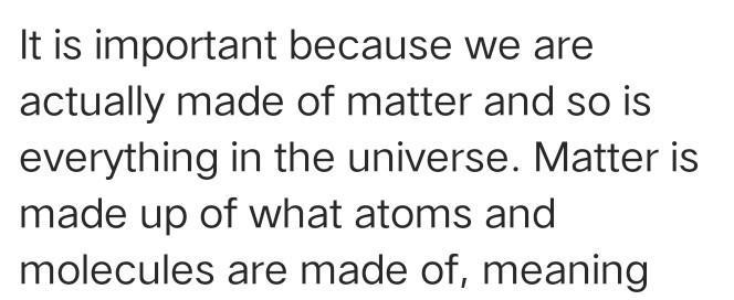 What do you think matter is used for Answer--example-1