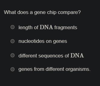 What does a gene chip compare?-example-1