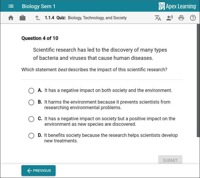 Scientific research has led to the discovery of many types of bacteria and viruses-example-1