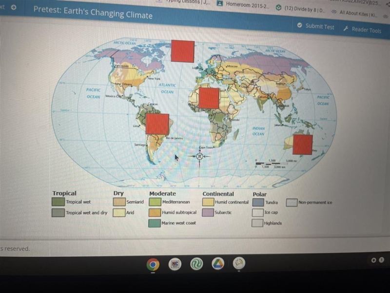 Select the correct location on the image. Which area is cold all year and experiences-example-1