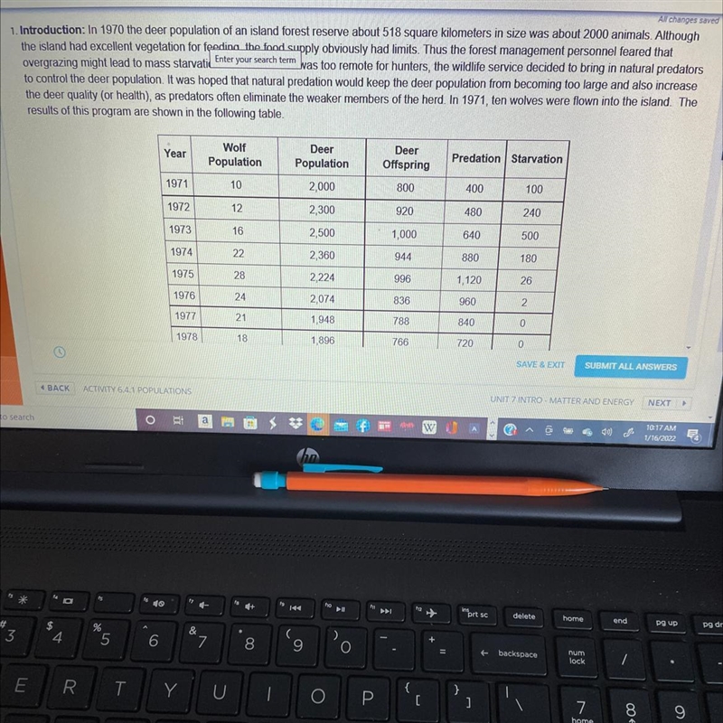 Using the table l need to know what to the deer population between 1971 & 1980 and-example-1