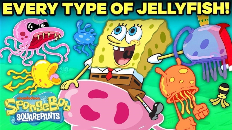 In Bikini Bottom, there are TWO alleles for jellyfish color - blue and yellow. Jellyfish-example-1