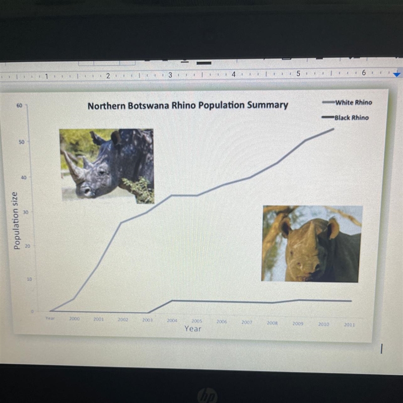 Am I reading this right? Explain what you think happened to the Black Rhino population-example-1