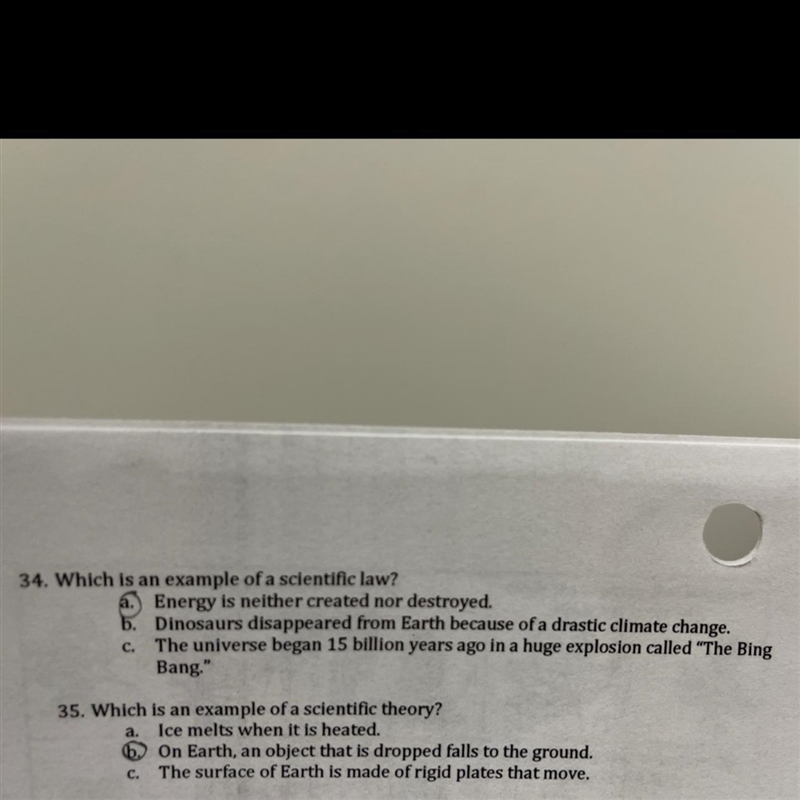 Can someone please check if my answers are right for questions 34 and 35. Thanks!!-example-1