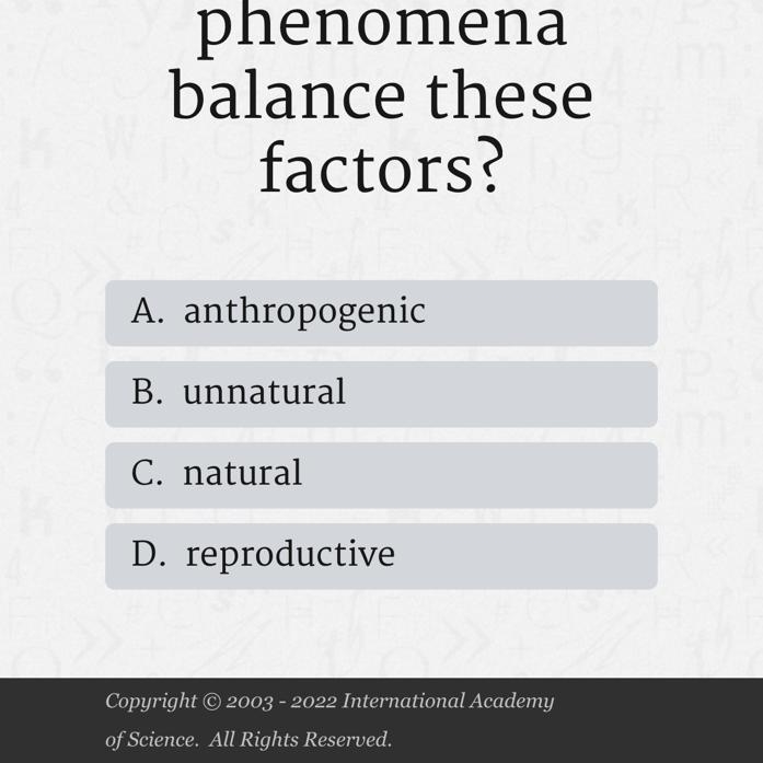 food and territory are balancing factors in an ecosystem what type of phenomena balance-example-1