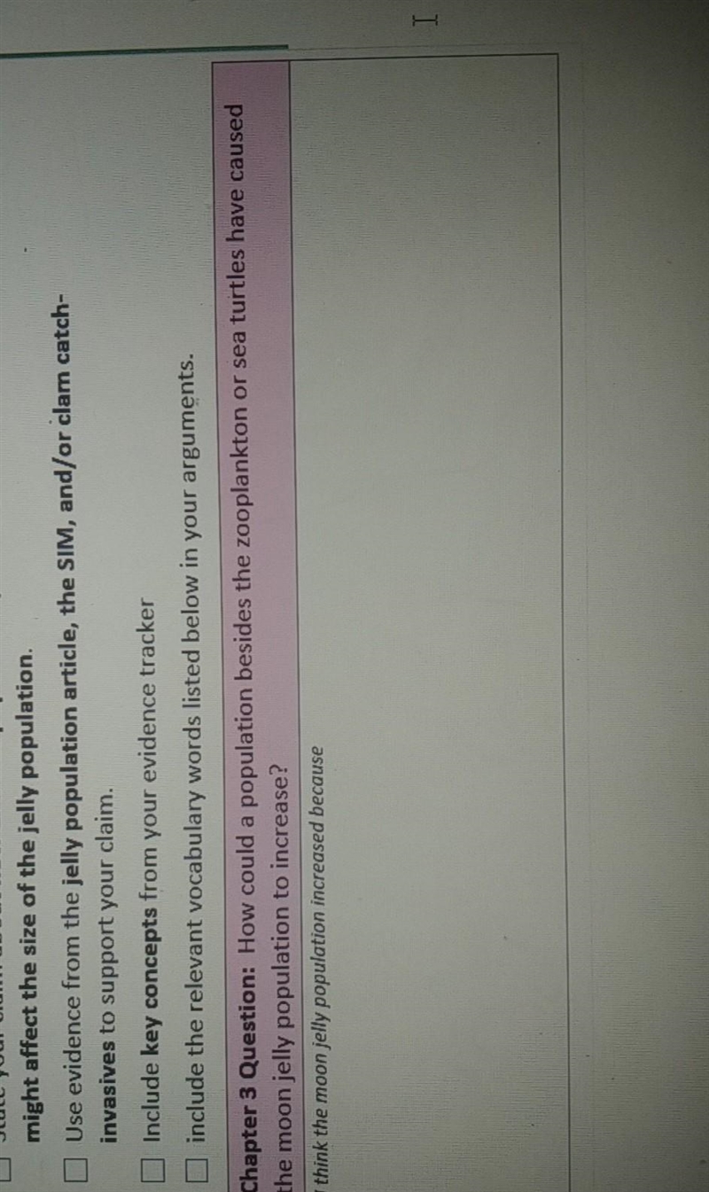 Q: How could a population besides the zooplankton or sea turtles have caused the moon-example-1