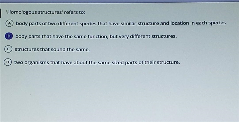 Homologus structures refers to​-example-1