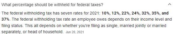 How much federal tax should be withheld from my paycheck?.-example-1