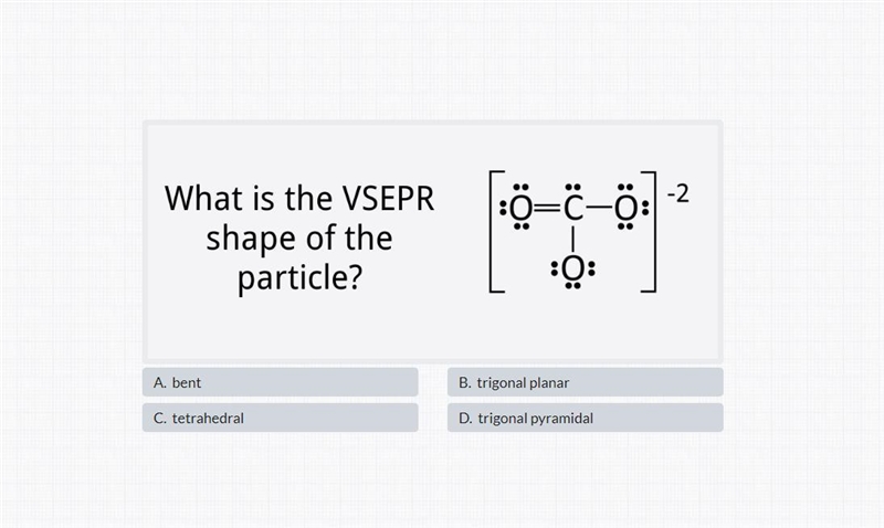 What is the VSEPR shape of the particle-example-1