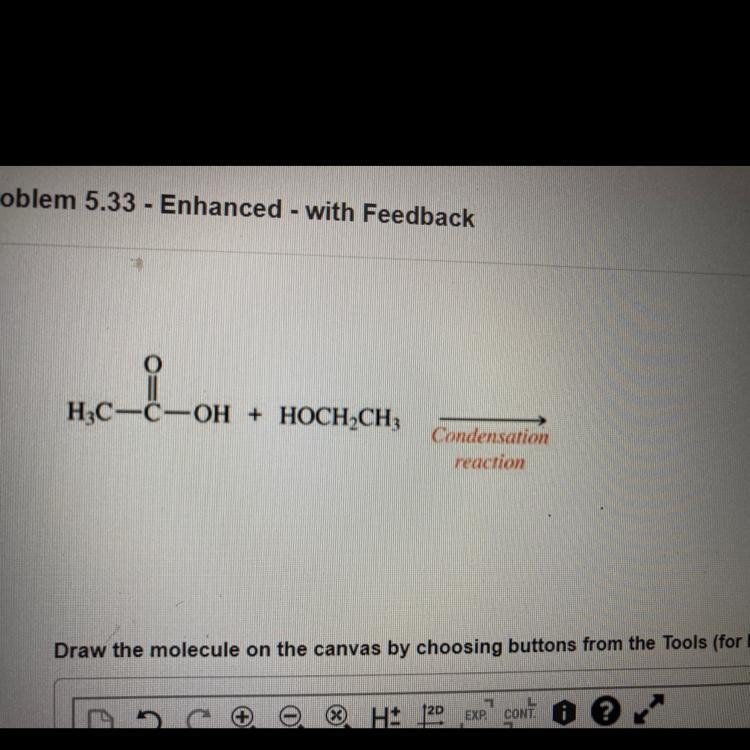 Draw the main product for the ester formed through the condensation reaction shown-example-1