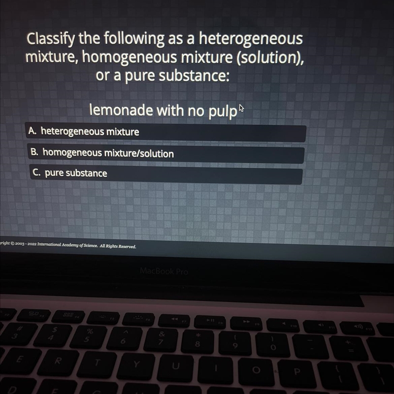 Classify the following as a heterogeneousmixture, homogeneous mixture (solution),or-example-1