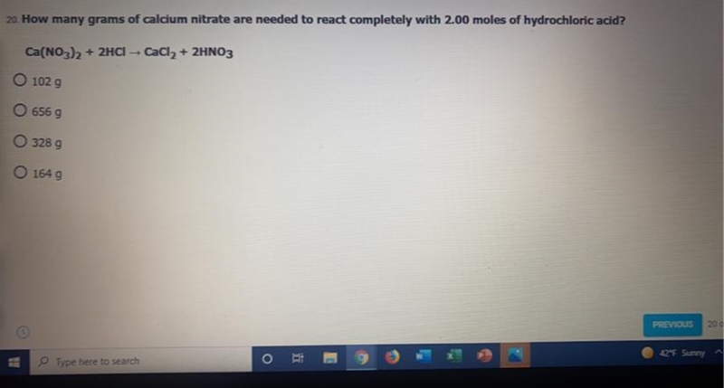 How many grams of calcium nitrate are needed to react completely with 2.00 moles of-example-1