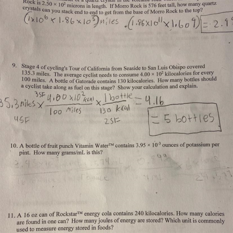 Question 10?How many grams/mL is this?(Show all work/use metric prefixes/conversions-example-1