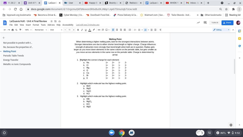 First one is on Melting Point 2nd one is on Periodic Table Trends 3rd one is on Energy-example-1