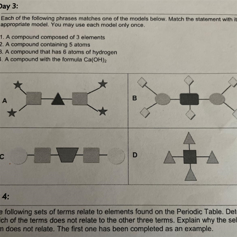 Each of the following phrases matches one of the models below. Match the statement-example-1