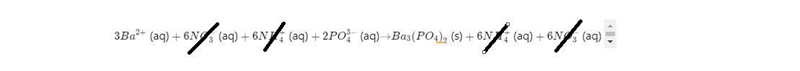 What is the net ionic equation for Ba(NO3)2 + (NH4)3PO4-example-1