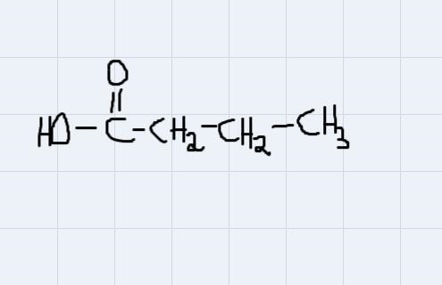 Draw a carboxylic acid that results from the hydrolysis of glyceryl tributyrate. Include-example-1