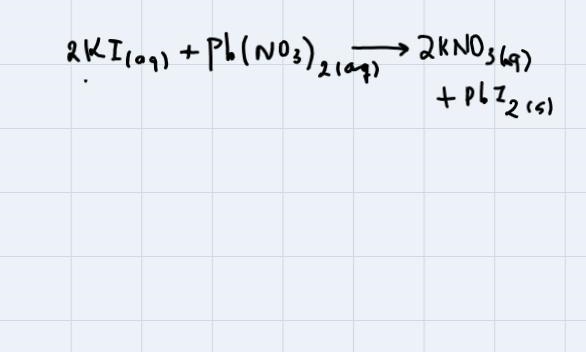 Determine the mass of lead (II) iodide that will be produced when 139 ml of 4.4M potassium-example-2