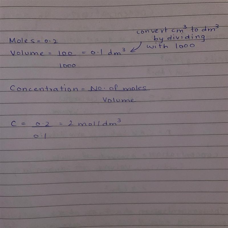 A solution contains 0.2 moles of hydrochloric acid. The volume of the solution is-example-1