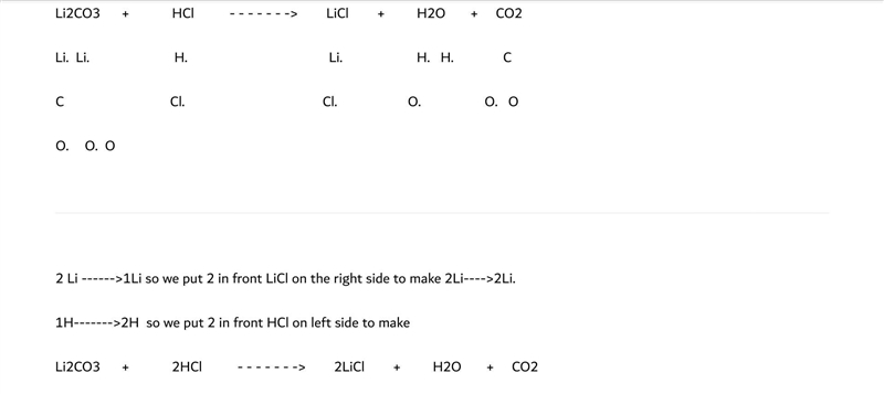 Balance the following Equation: A LI₂CO3 (s) + B HCI (aq) -> C LICI (aq) + D H-example-1