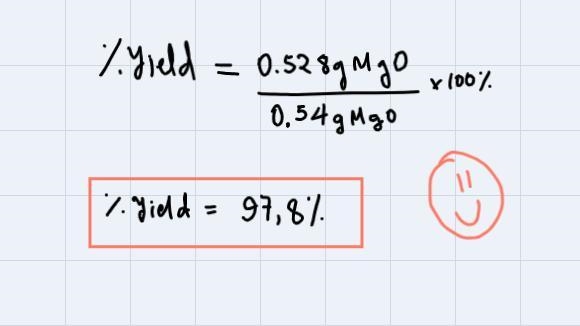 must calculate the theoretical yield and the average percent yield and average percent-example-4