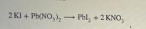 2 KI + Pb(NO3)2 - Phl, + 2 KNO,how many moles of lead(II) iodide (Pbly) are produced-example-1