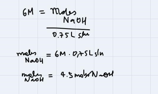 An analytical chemist wants to make 750.0 mL of a 6.00 M solution of sodium hydroxide-example-2