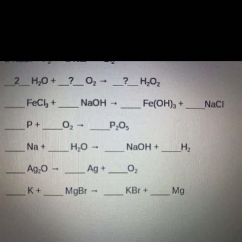 Balancing Equations ! Help would be highly appreciated!-example-1