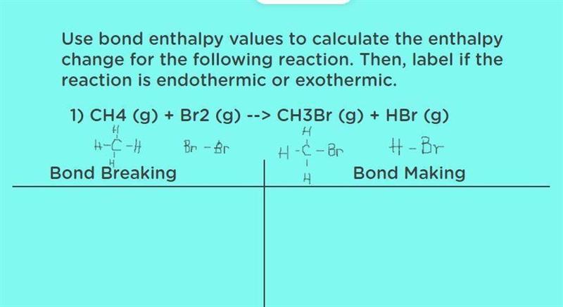 I need to understand how to use bond enthalpy values to calculate the enthalpy change-example-2