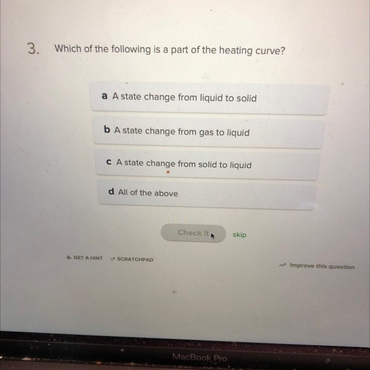 Which of the following is a part of the heating curve?-example-1