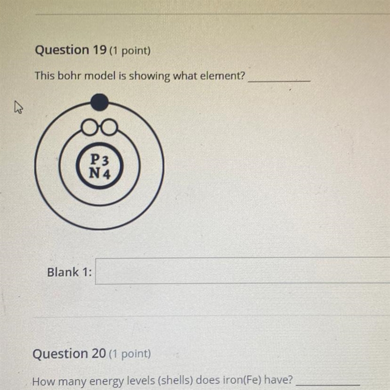 This bohr model is showing what element-example-1